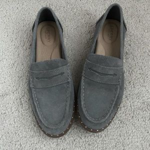 Sperry Penny Loafer - Grey Suede - Worn Once